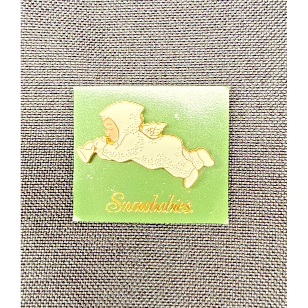 Department 56 Snowbabies Angel Pin Original Card Vintage Lapel Pin Gift